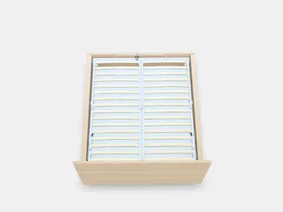 MALM Ottoman Bed 4 Low-poly 3D model