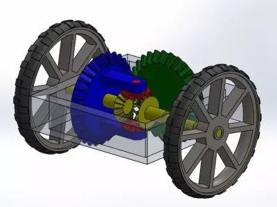 Differential gear set  Free 3D print model