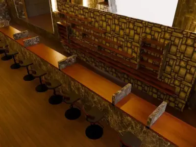 Restaurant interior design  3D model