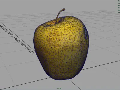 Apple Low-poly 3D model