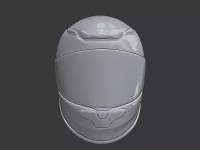 Full Face Motorcycle Helmet 3D Printable  3D print model