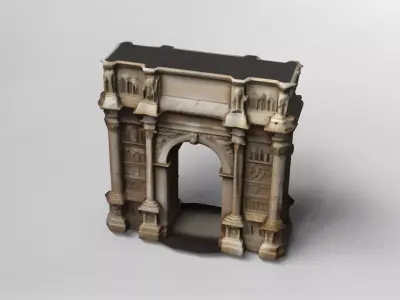 Ancient Triumphal Arch  Detailed 3D Monument Model 3D model