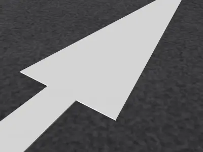 Street Arrows Road Arrows European Low-poly 3D model