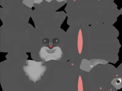 Bunny rigged Low-poly 3D model