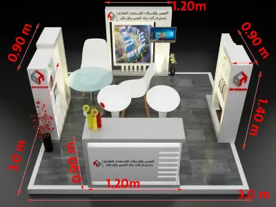 Booth Exhibition Stand a249b 3D model