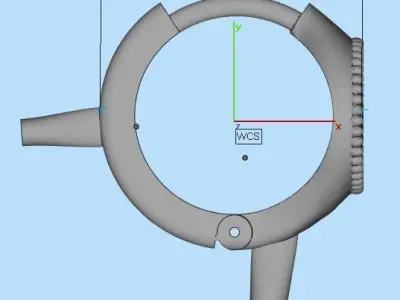 minimalism hoop earrings gold 3D print model