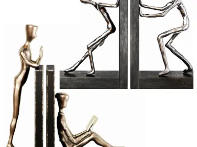 Bookends set 01 3D model