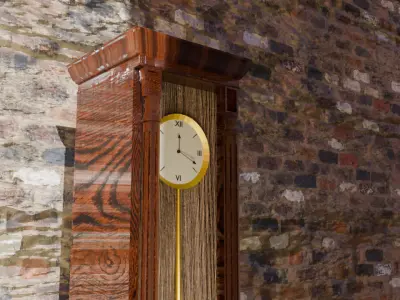 Antique Pendulum Clock 3D model