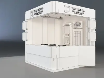 Booth Exhibition Stand a198 3D model