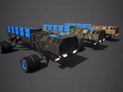Rover Six Low-poly 3D model