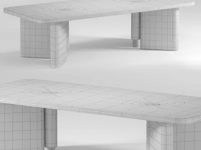 Tami Dining Table By Monologuelondon 3D model