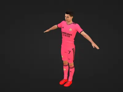 Cristiano Ronaldo - Real Madrid Low-poly 3D model
