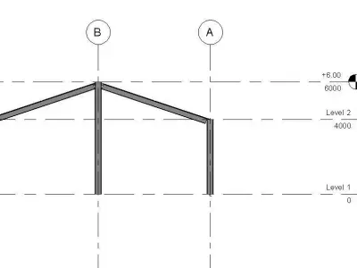 Factory Design High Detail Basic Revit Structure Model 3D model
