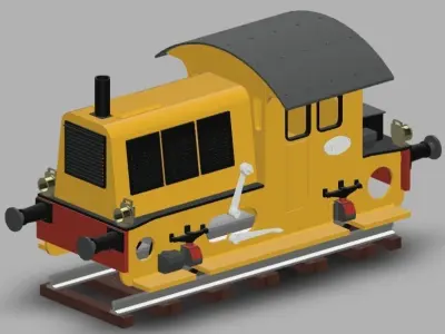 STL files to 3D print a model of a Dutch SIK 307 shunter engine 3D print model