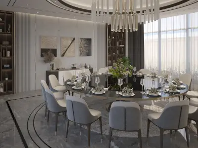 Modern Dining Room  3D model