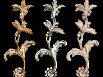 Classic carved 084 3D model