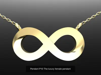 C6 The luxury female pendant 3D Model Pack