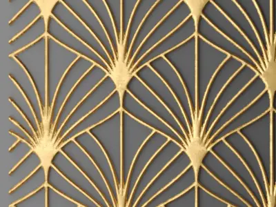 Panel lattice grille 3D model