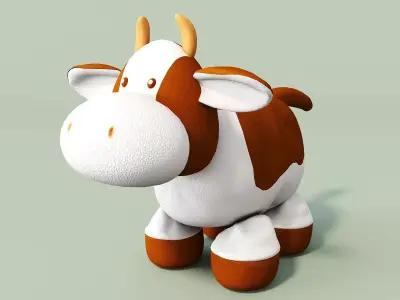 Stuffed Toy Cow 3D model