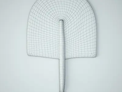 African Handwoven Fan 35 3D model