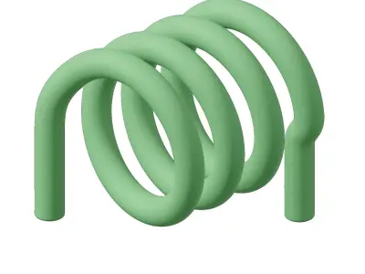 Plastic Spiral Heating Coil Toy 3D model