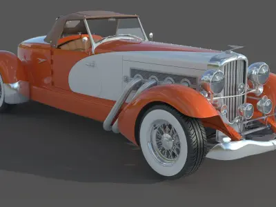 Duesenberg SJ Boattail Speedster 3D model