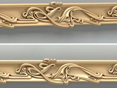 Molding 058 Art Nouveau 3D model