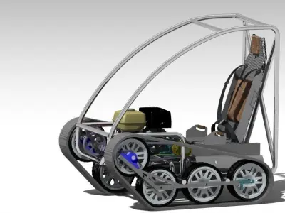 Personal Tracked Vehicle 3D model