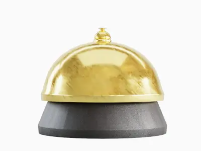 Reception Bell Set  Low-poly 3D model