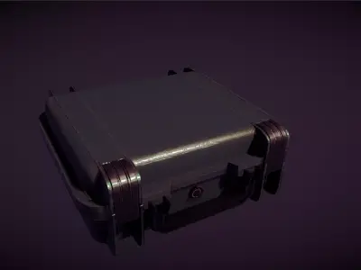 3D Weapon Case Model With Textures - Rigged - Detail Low-poly 3D model