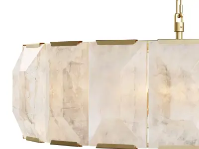 Harlow Calcite Round Chandelier 43 3D model