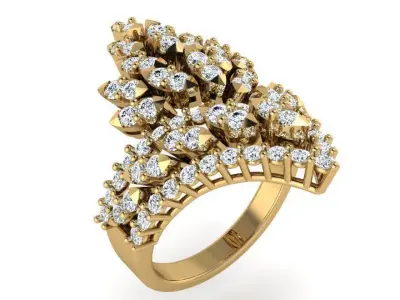 Unique Diamond Ring 3121 3D print model