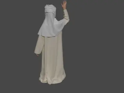 Granny Zere Kazakstan Low-poly 3D model