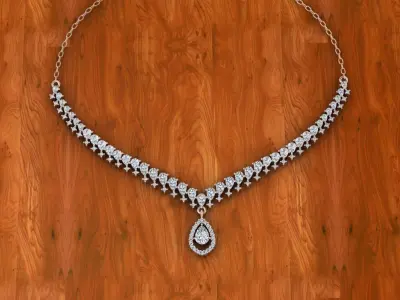 Diamond Jewelry Necklace 3D print model