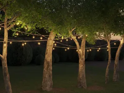 String lights 3D model