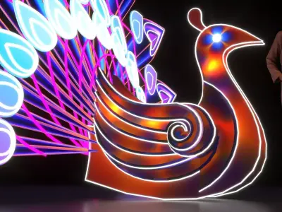Peacock LED Light 3D model
