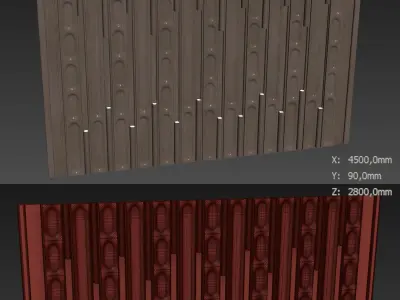 Decorative V57 Wall Panels 3D model