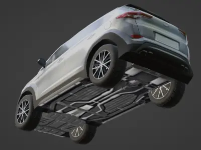 Hyundai Tuscon Low-poly 3D model
