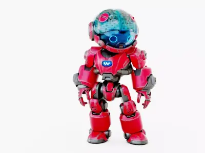 ROBO ZERO-F  Rigged for Unreal Engine - Unity - MIXAMO 3D model