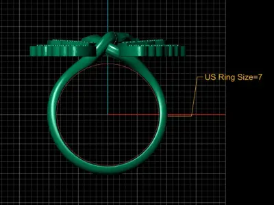 BUTTERFLY DIAMOND RING 3D PRINTABLE MODEL  3D print model