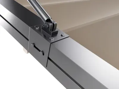 Motorized Pergola 3a stainless steel satin polished 3D model