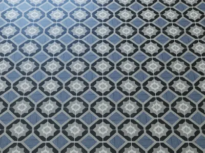 Delancey Briar Blue 8x8 Matte Porcelain 3D model