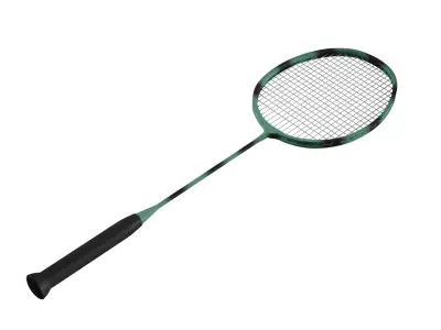 Badminton Racket Low-poly 3D model