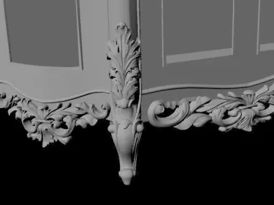 furniture set armoire 3D model