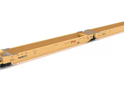 Double Stack Railcar TTX 3D model