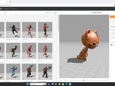 Tiger low poly animated v001 Low-poly 3D model