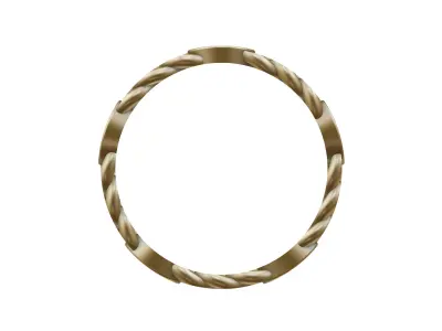 CubanChain With a Oval Ring 3D print model