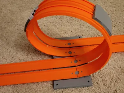 Two-Track Loop for Hot Wheels Cars and Monster Trucks 3D print model