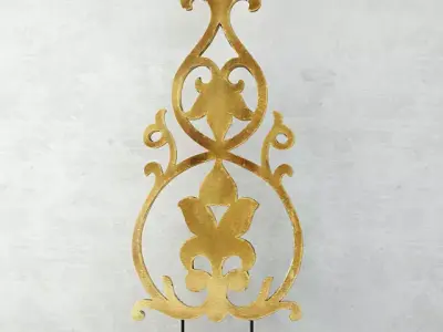 Large Scroll-Design Table Decor 3D model