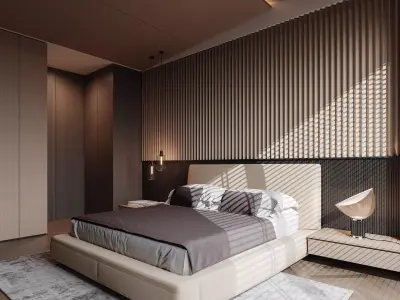 Bedroom interior scenes 3D model by aratukishikaku - Textured